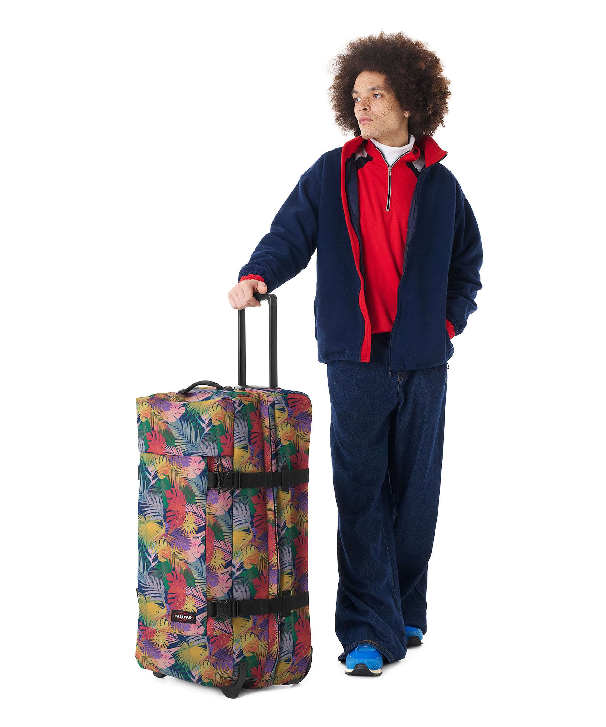 Eastpak Tranverz L Travel bag with wheels retro navy