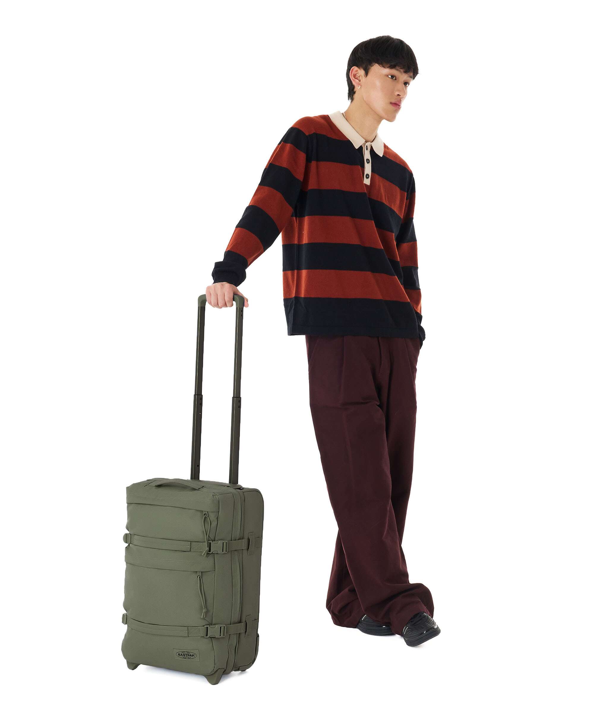 Eastpak Transit'R Plus Mono S Travel bag with wheels khaki