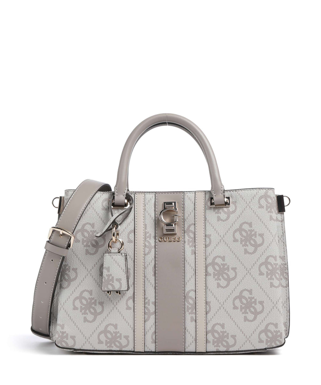 Guess Erenia Handbag dark taupe logo
