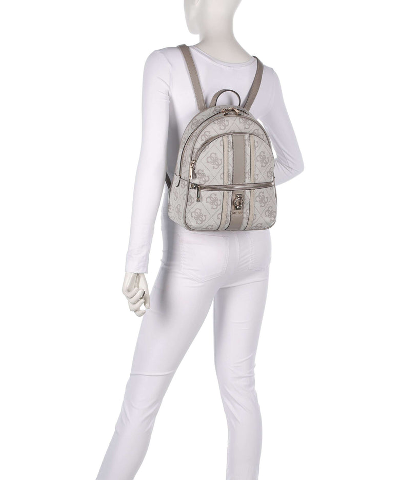 Guess Erenia Backpack dark taupe logo
