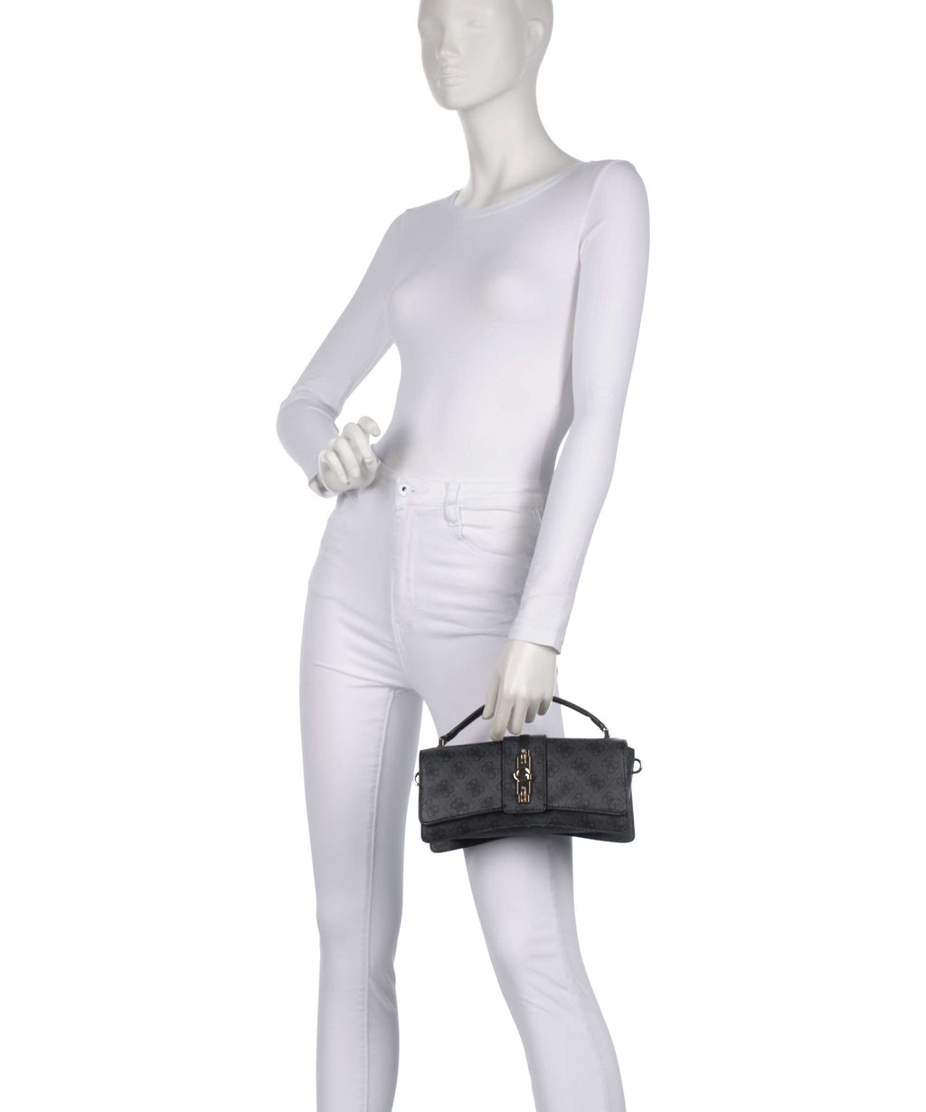 Guess Yvonne Logo Mini Handbag coal logo