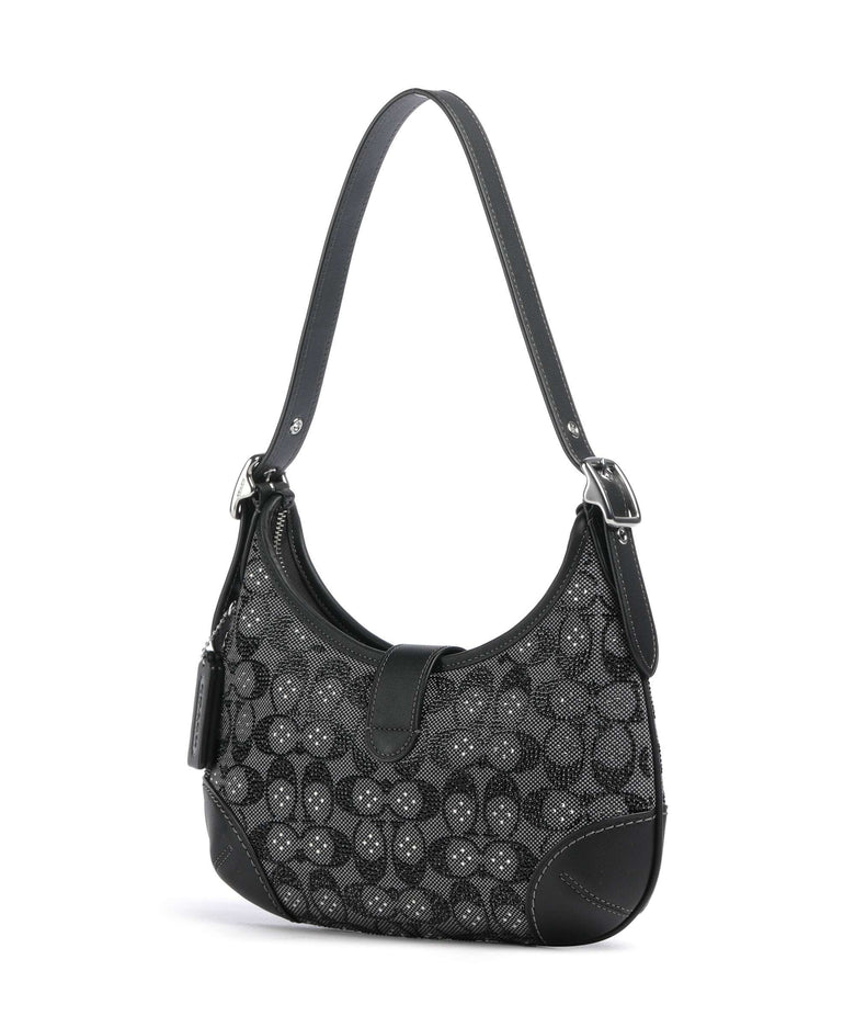 Coach The Coach Originals Hamptons Crystal Signature Shoulder bag black