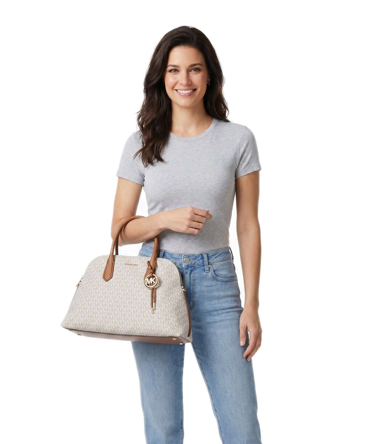 Michael Kors Freddie Large Handbag vanilla/acorn