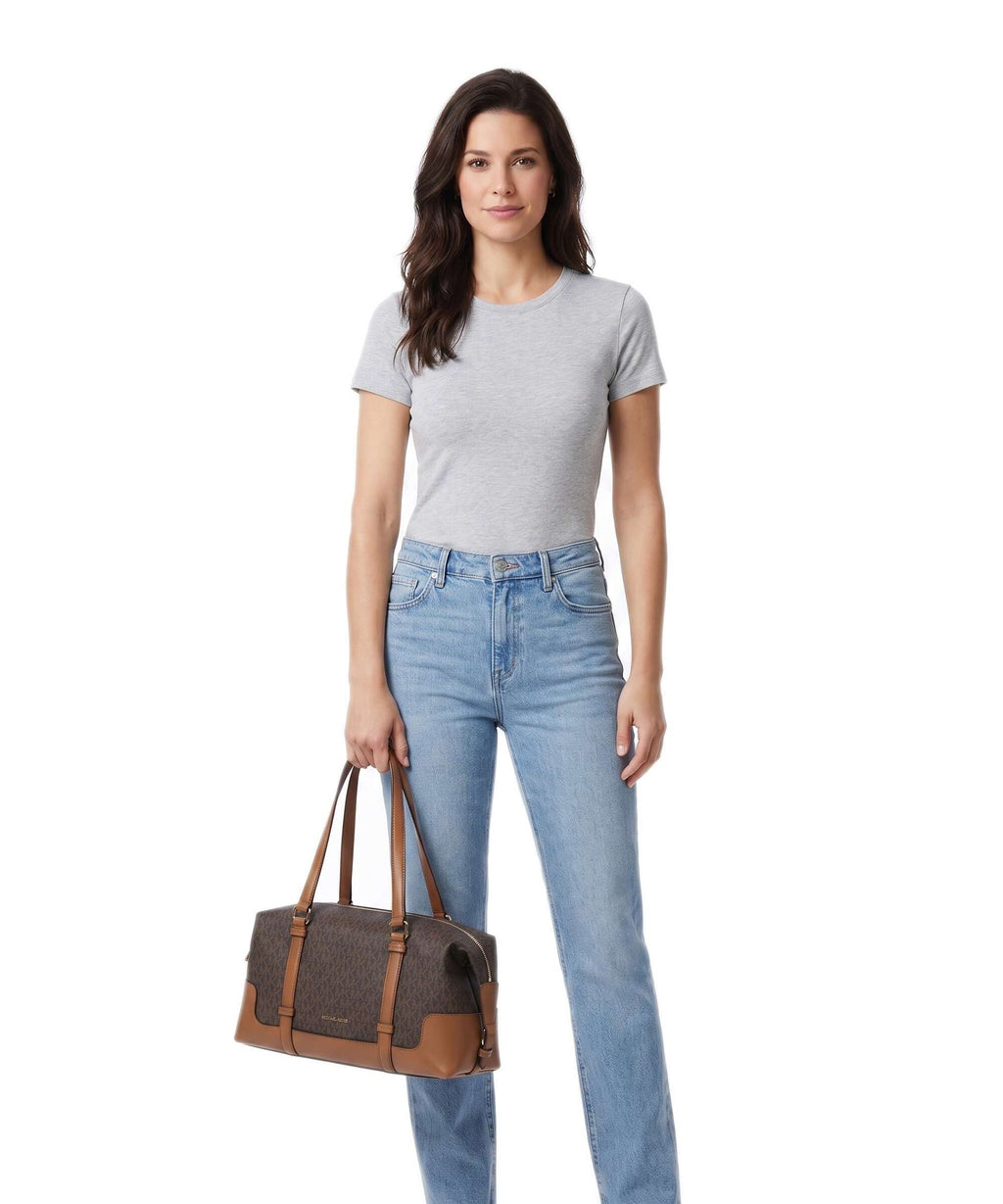 Michael Kors Teddi Large Shoulder bag brown/acorn