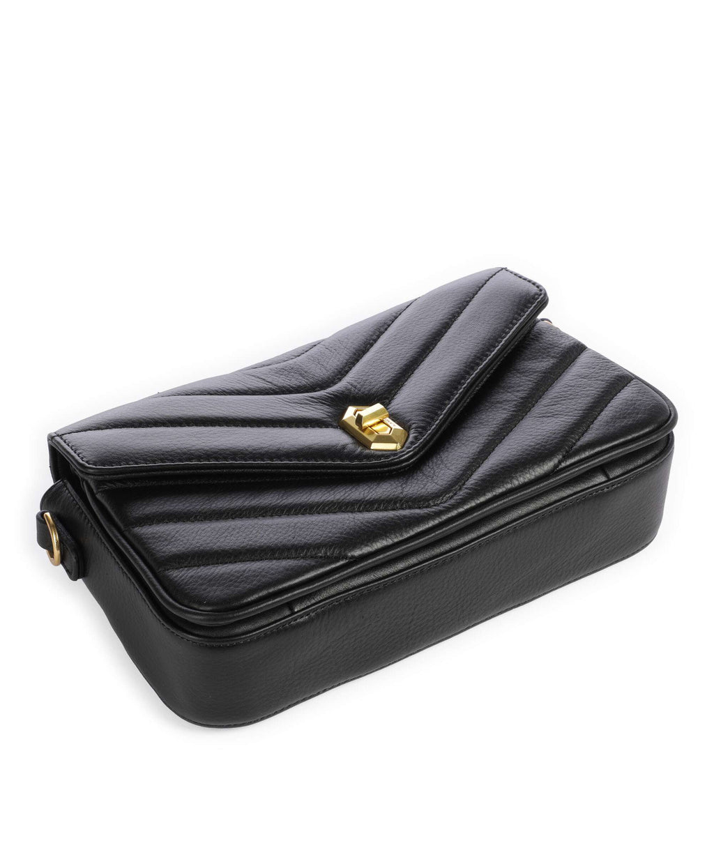 Lancaster Soft Matelassé Crossbody bag noir