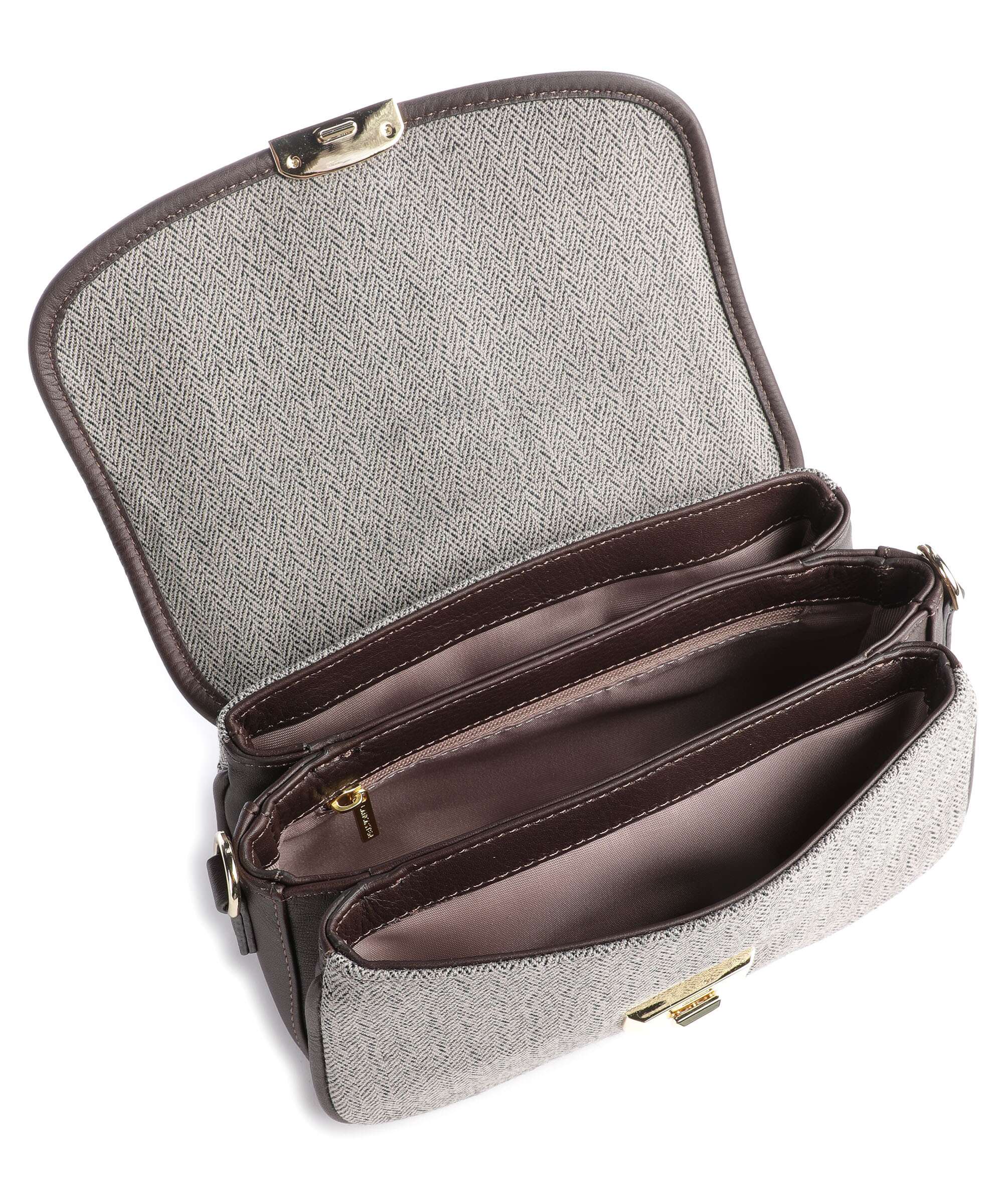 Lancaster Chevron Fia Crossbody bag marron chevron