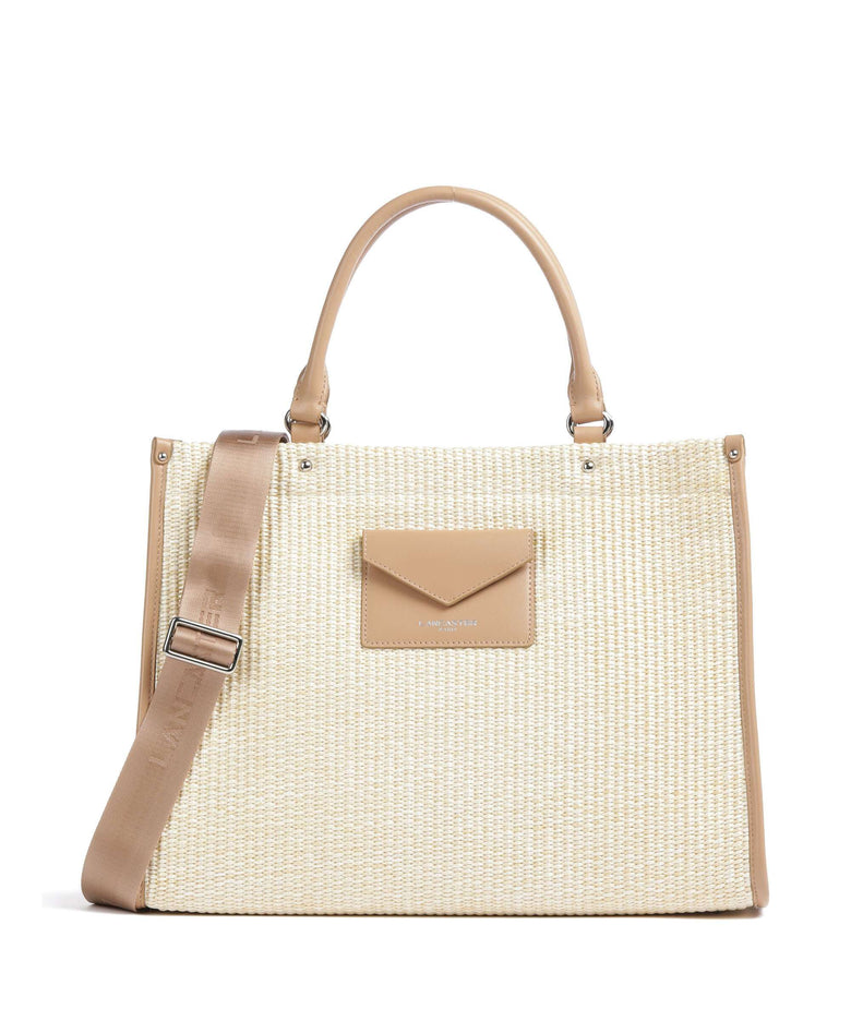 Lancaster Actual Mini Osier Handbag beige