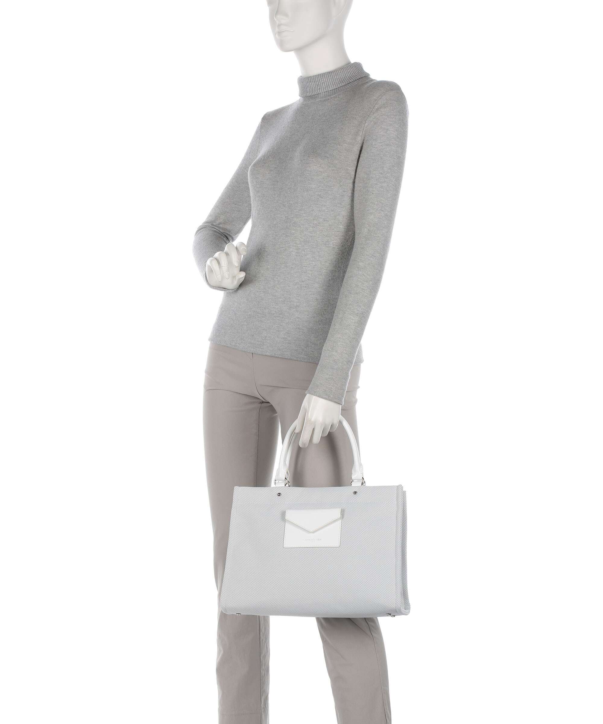 Lancaster Actual Conscious Canvas Handbag blanc