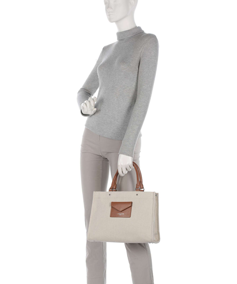 Lancaster Actual Canvas Conscious Handbag camel