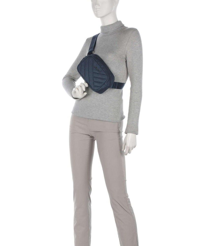 Lancaster Canvas Matelassé Fanny pack bleufonc
