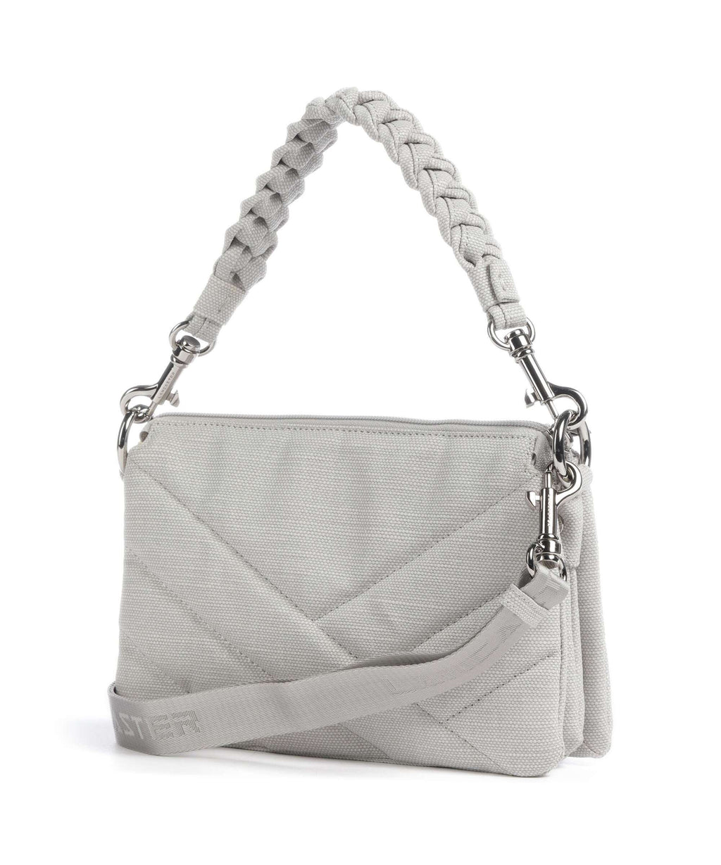 Lancaster Canvas Matelassé Shoulder bag mastic
