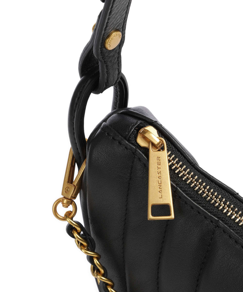 Lancaster Soft Matelassé Hobo bag noir