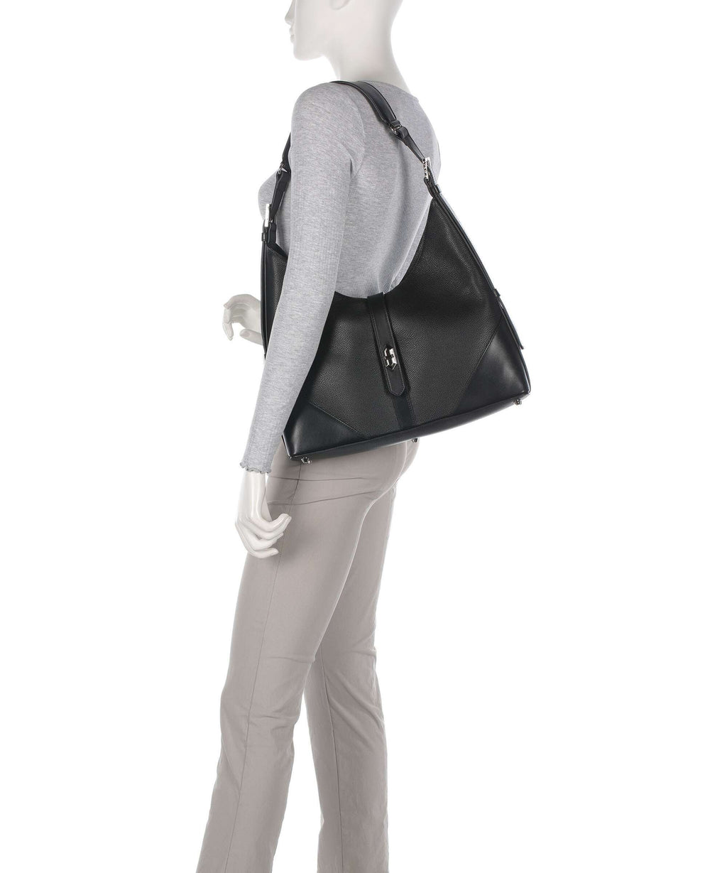 Lancaster Milano Delta Hobo bag noir