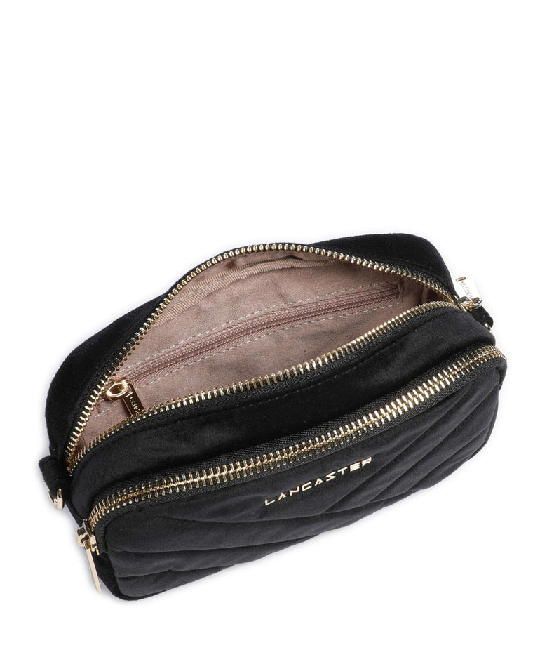 Lancaster Actual Velvet Matelassé Crossbody bag noir