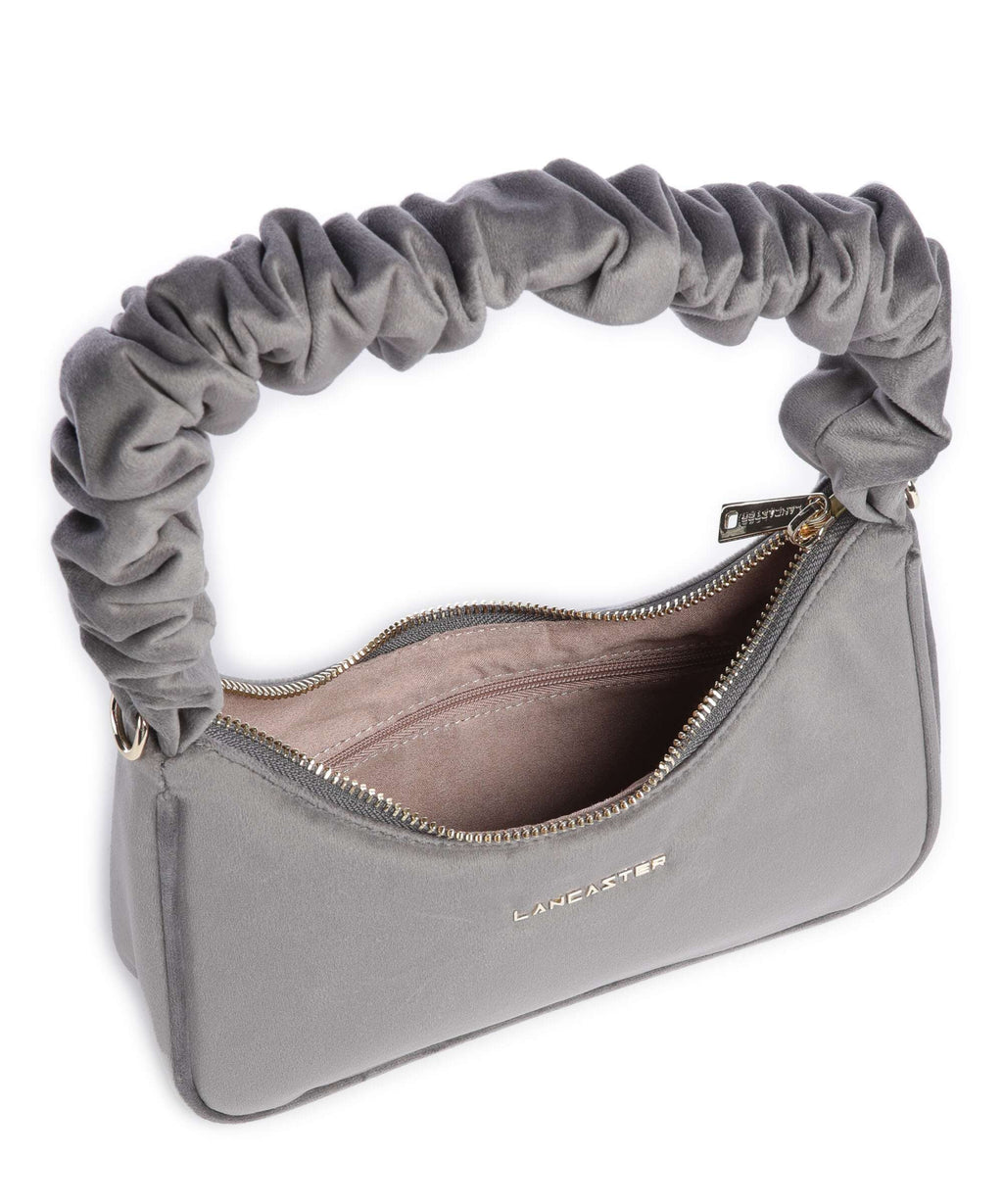 Lancaster Actual Chouchou Velvet Shoulder bag gris