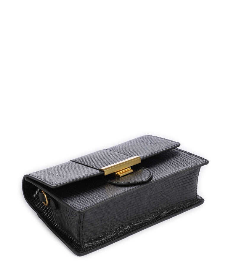 Lancaster Exotic Ily Crossbody bag noir/lézard