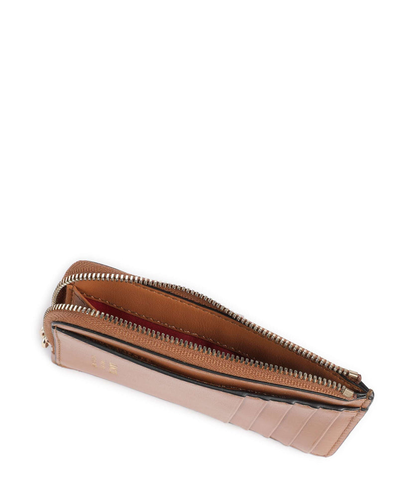 Lancel Origami Credit card holder camel