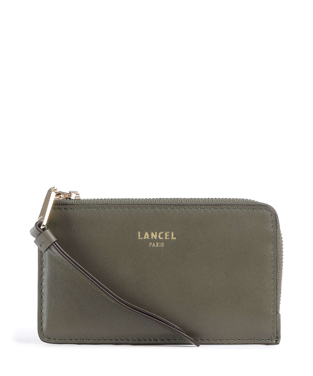 Lancel Origami Credit card holder dark khaki