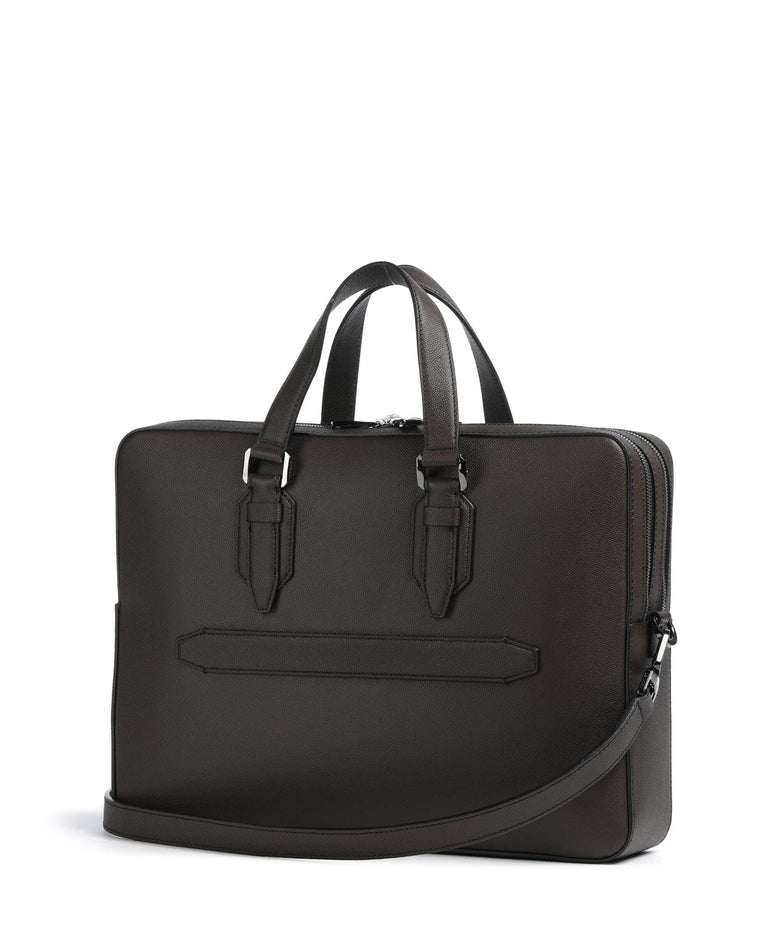 Lancel Charlie Briefcase macadamia