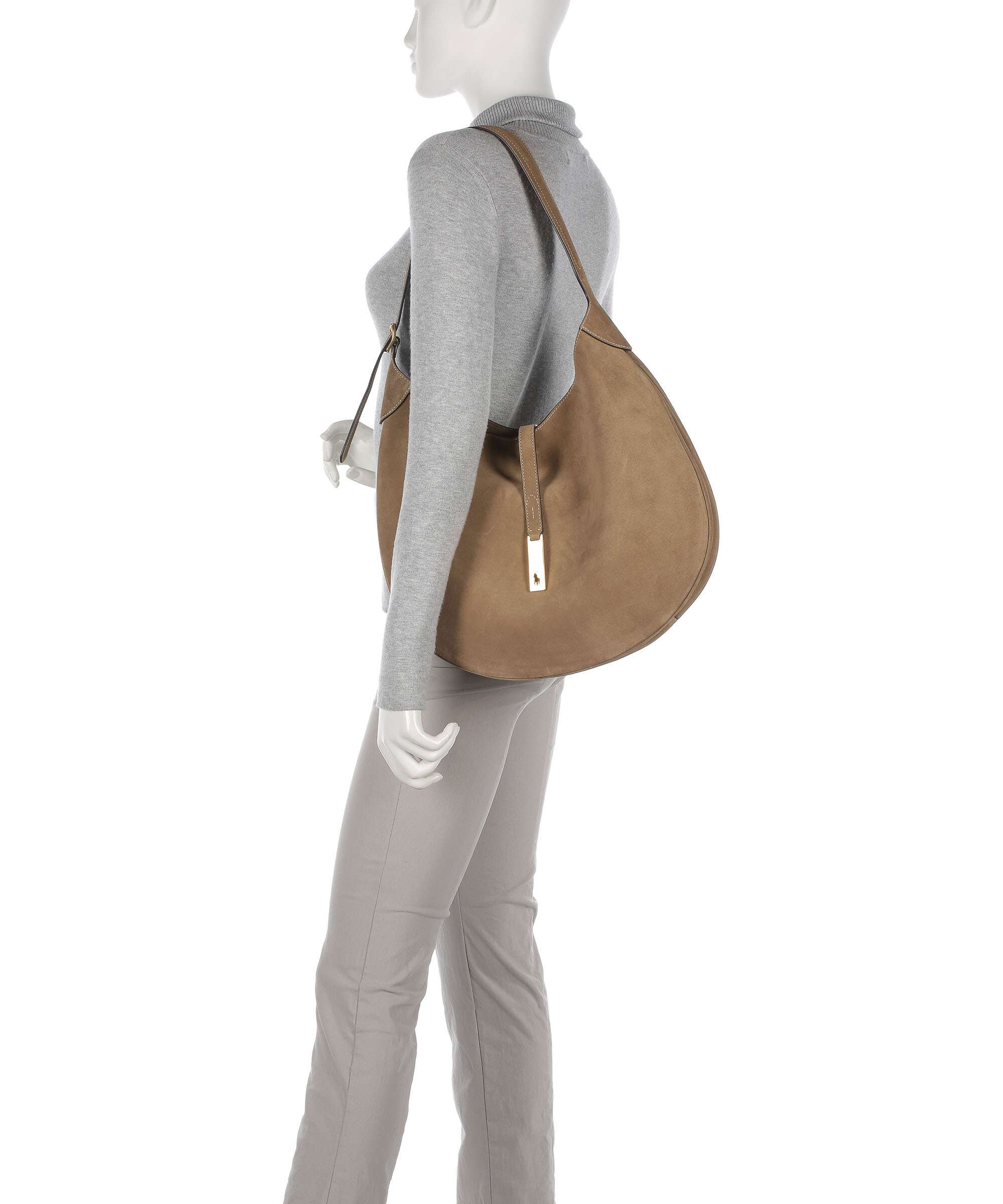 Polo Ralph Lauren ID Collection Medium Hobo bag clay