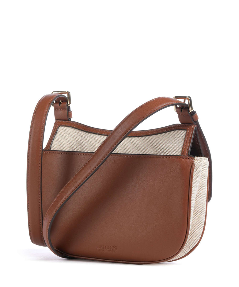 Lauren Ralph Lauren Marcy Medium Crossbody bag natural/buff canvas/lauren tan