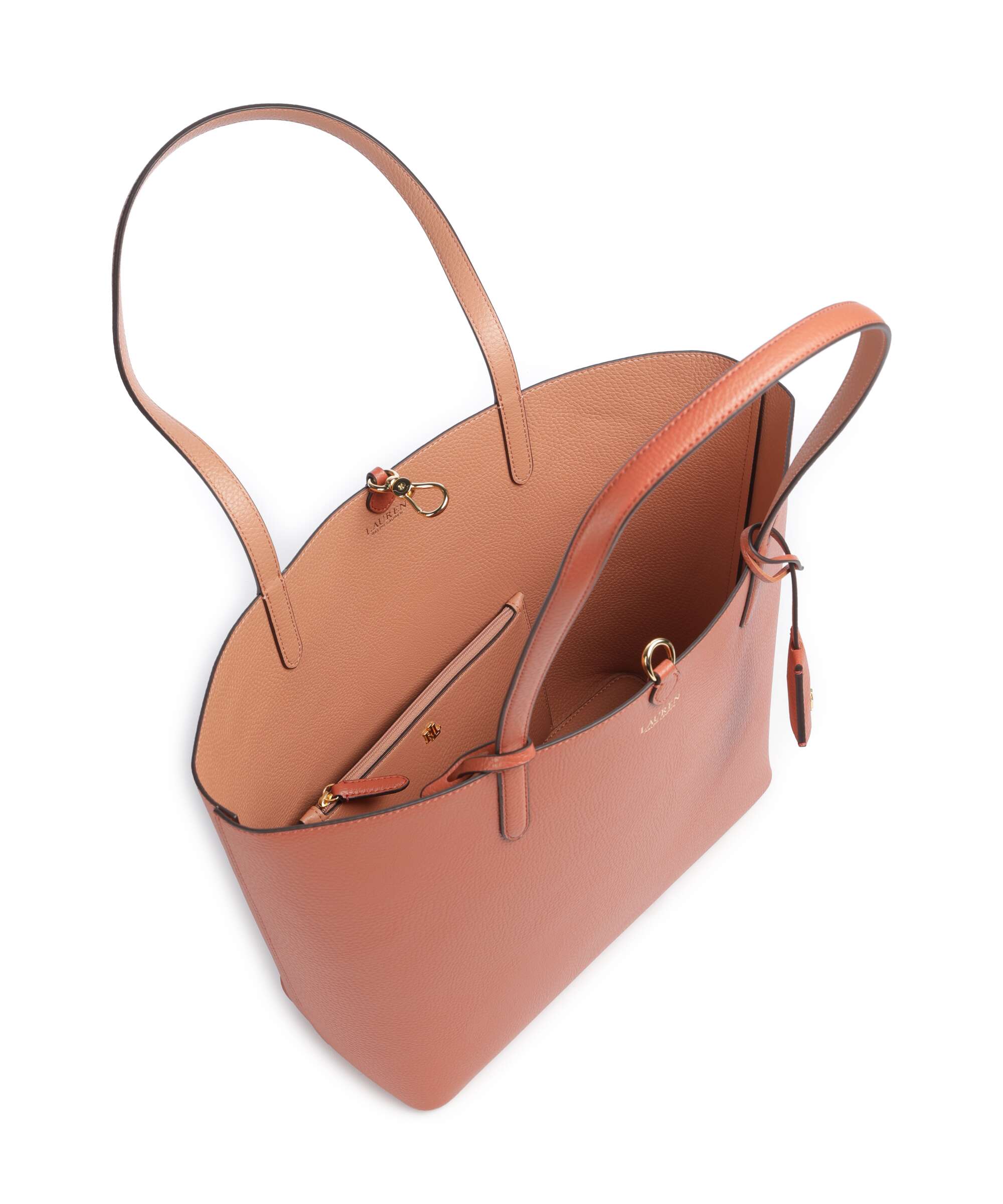 Lauren Ralph Lauren Medium Tote bag red terracotta/pink sienna