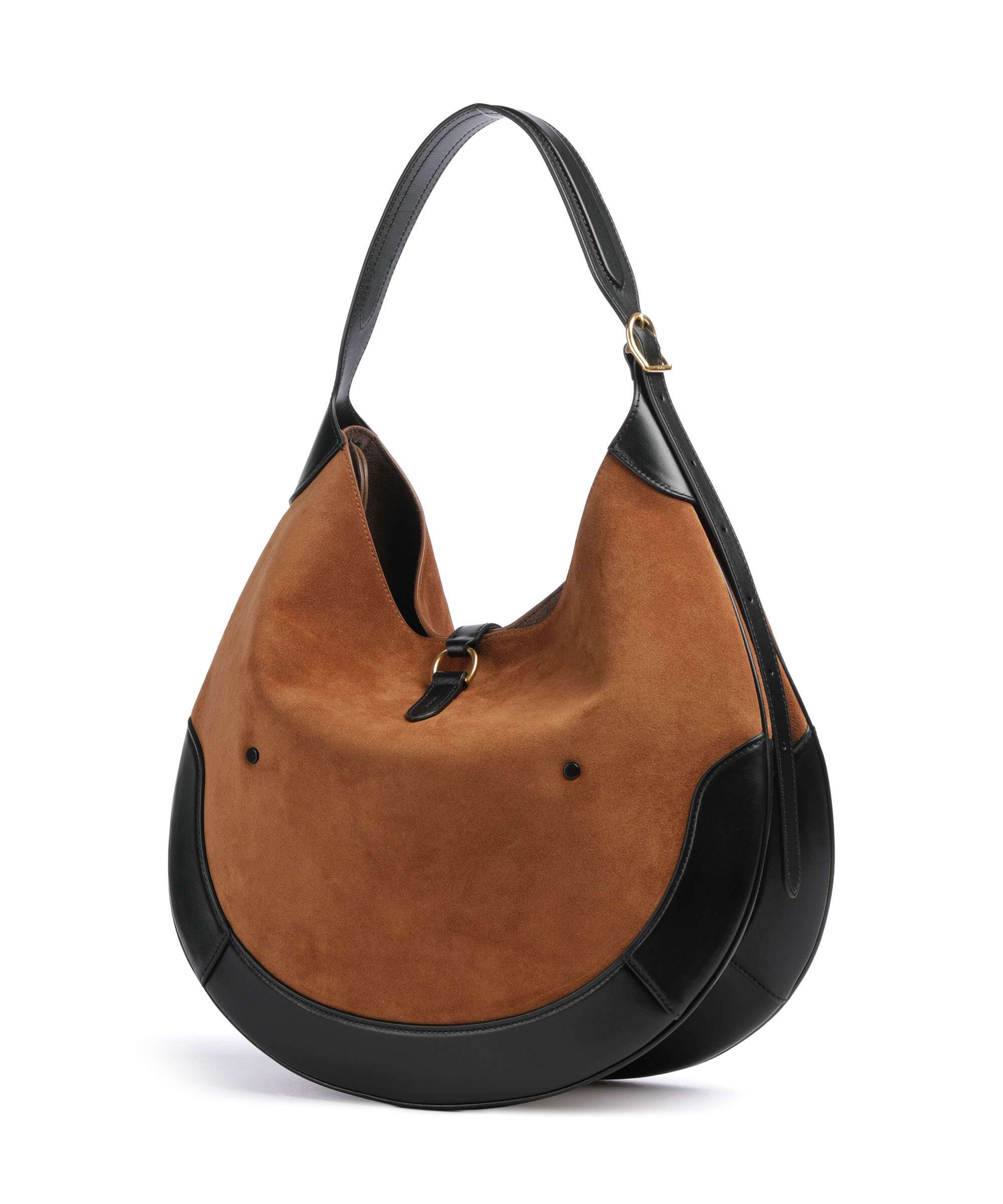 Polo Ralph Lauren ID Collection Medium Hobo bag toffee/black