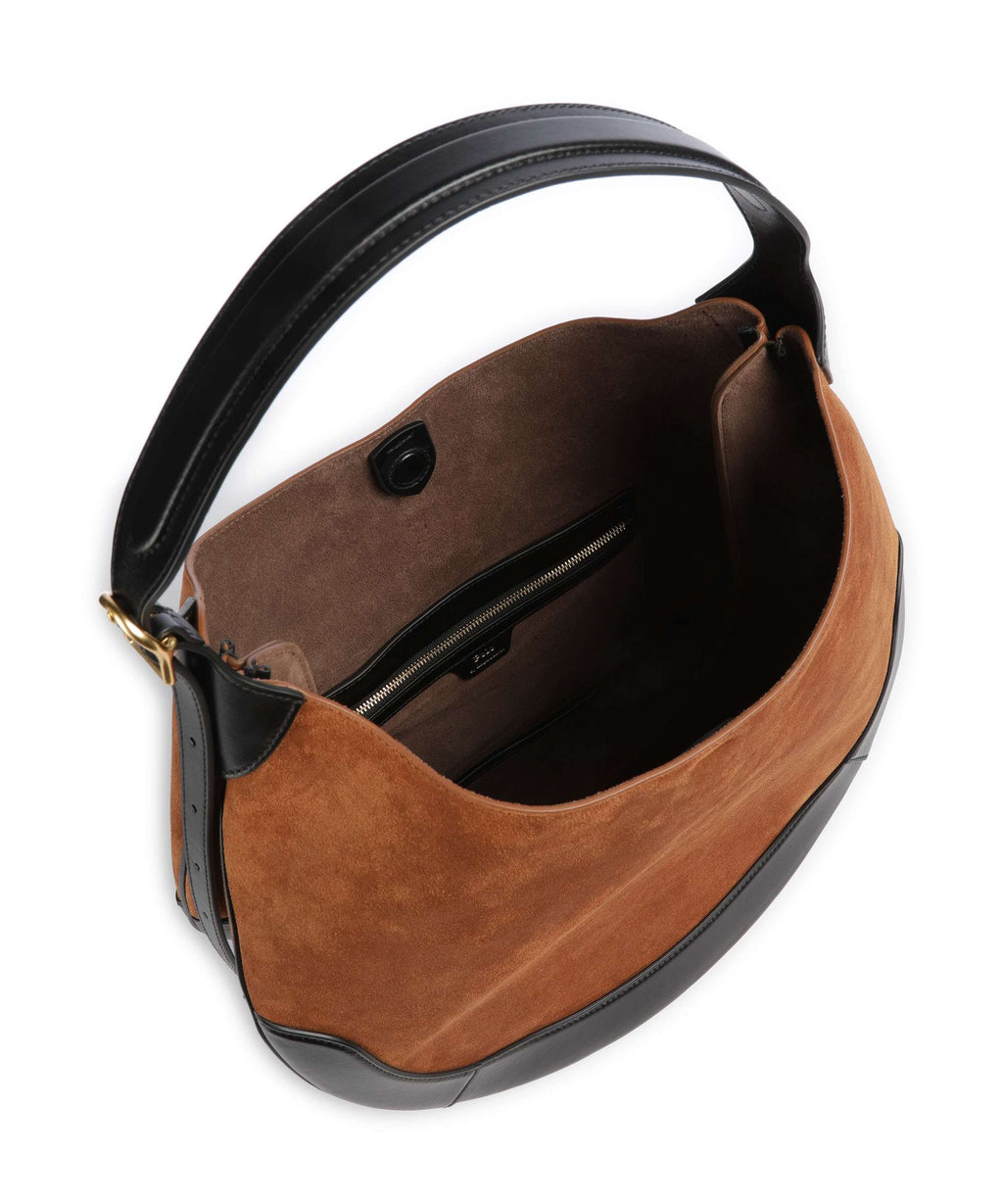 Polo Ralph Lauren ID Collection Medium Hobo bag toffee/black