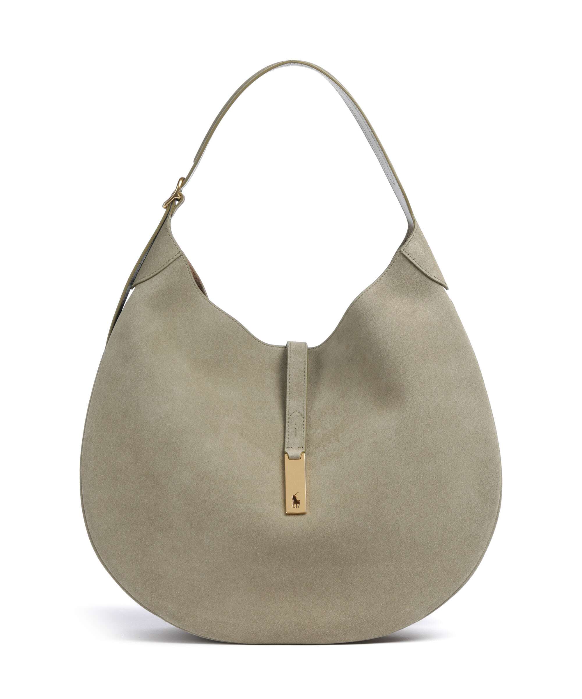 Polo Ralph Lauren ID Collection Medium Hobo bag light olive