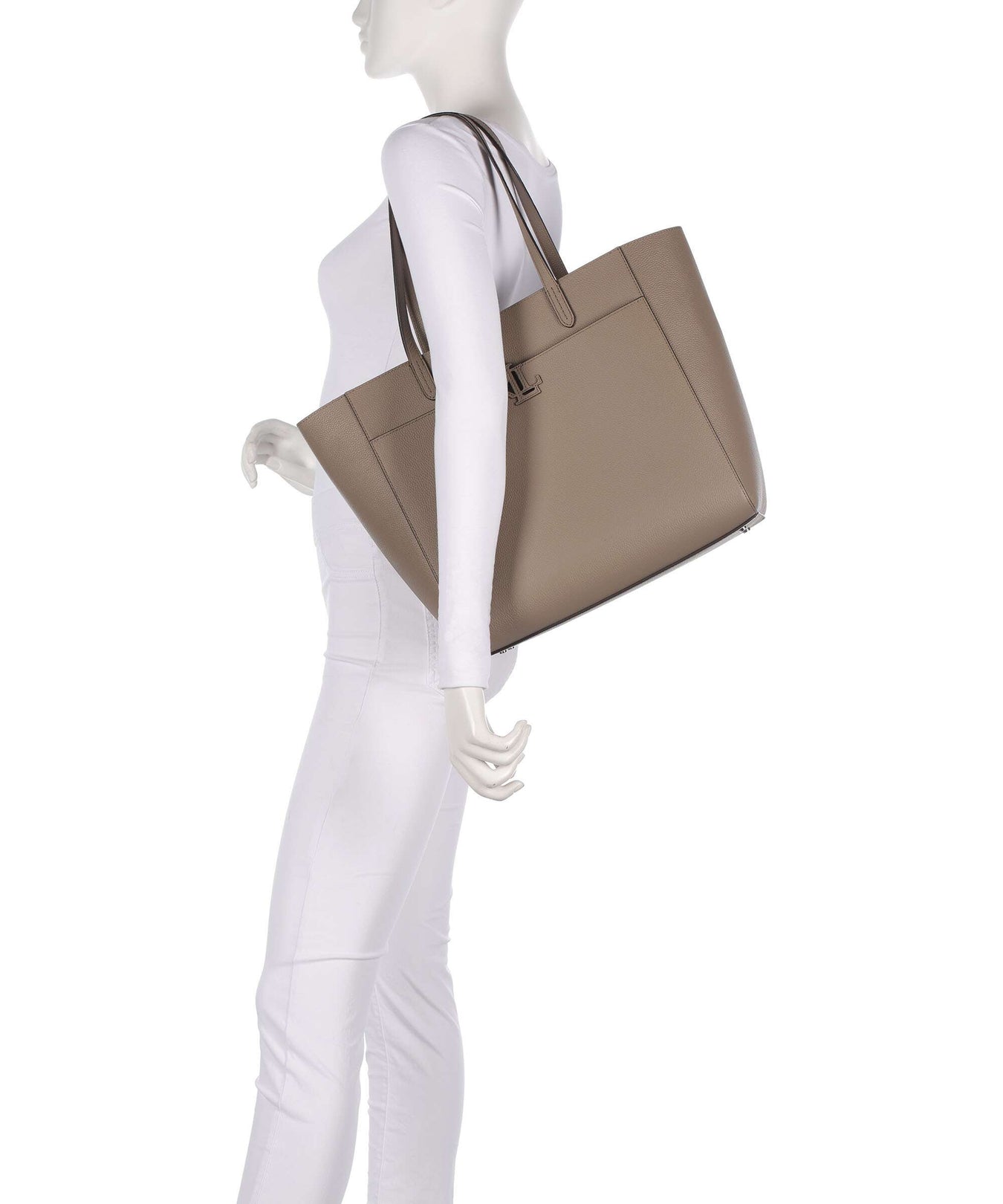 Lauren Ralph Lauren Cameryn Large Tote bag taupe brown