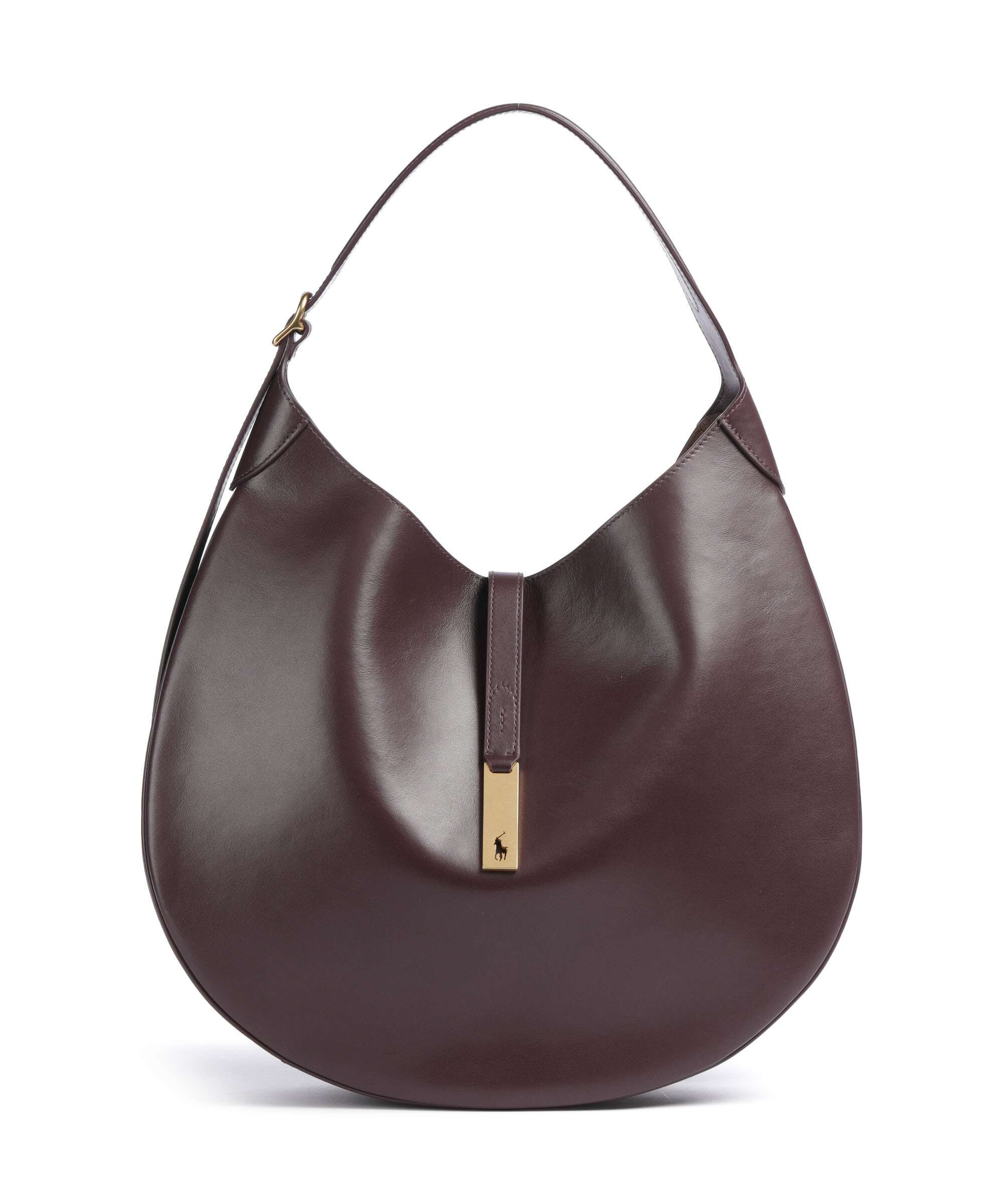 Polo Ralph Lauren ID Collection Medium Hobo bag midnight merlot