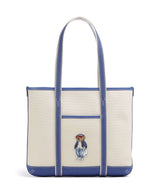 Polo Ralph Lauren Bear Spring Tote bag ecru/ indigo sky