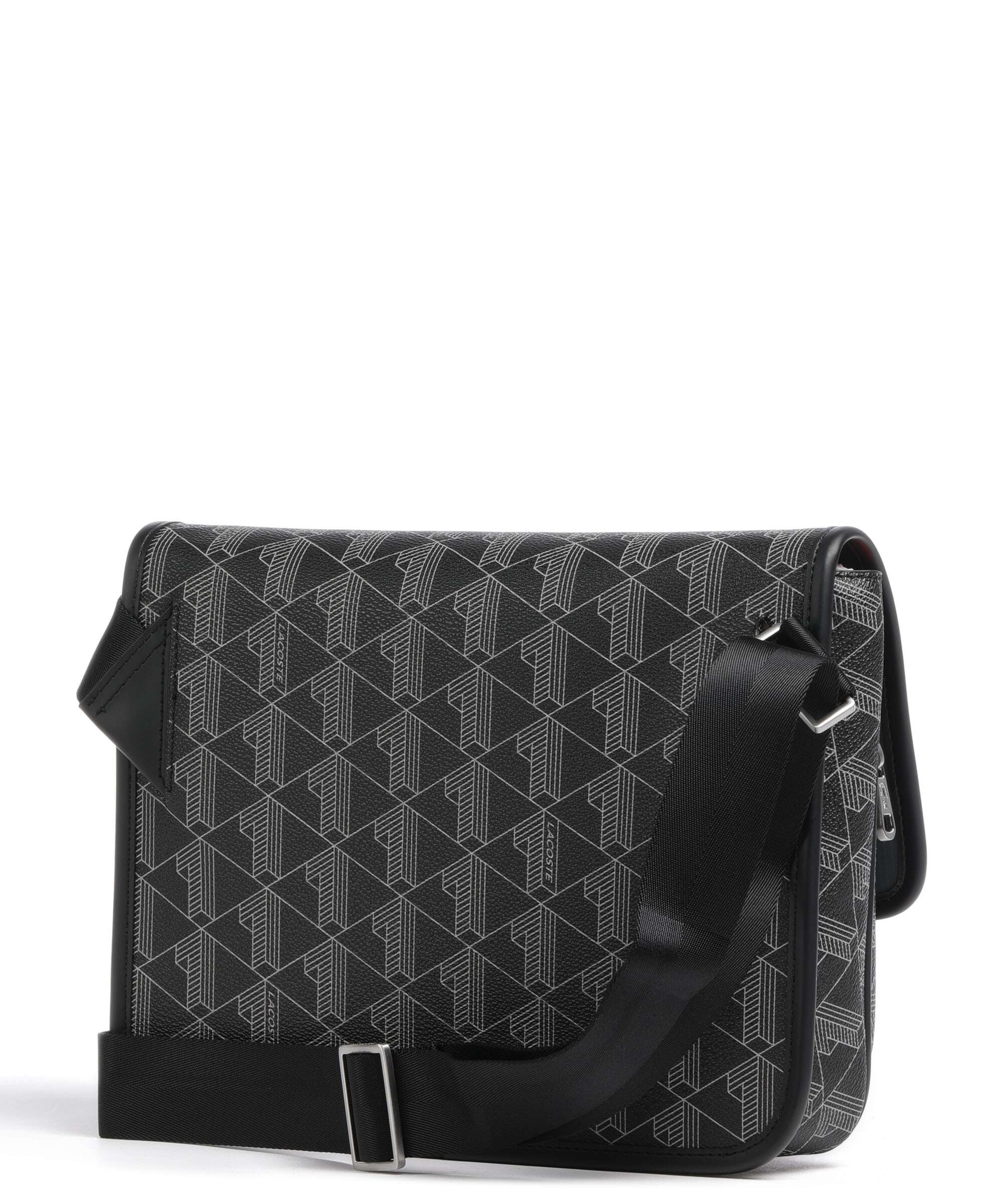 Lacoste The Blend Messenger bag monogram noir/gris