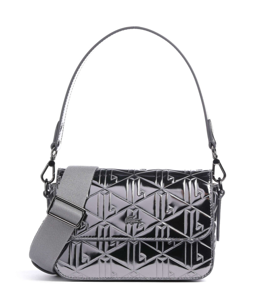Lacoste Holiday Shoulder bag shiny dark silver