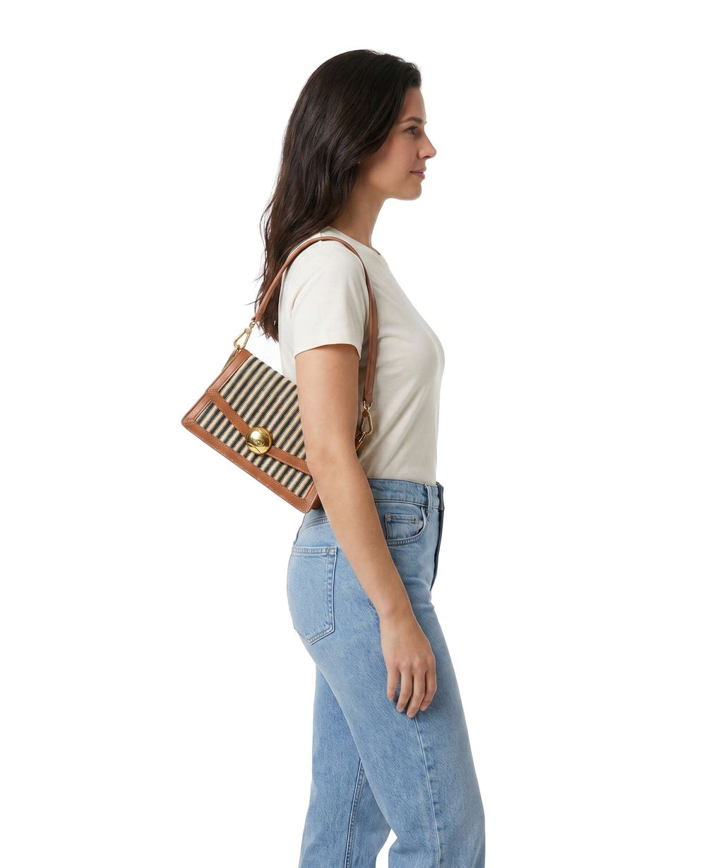 Lacoste Summer Pack Shoulder bag natural/noir/tan