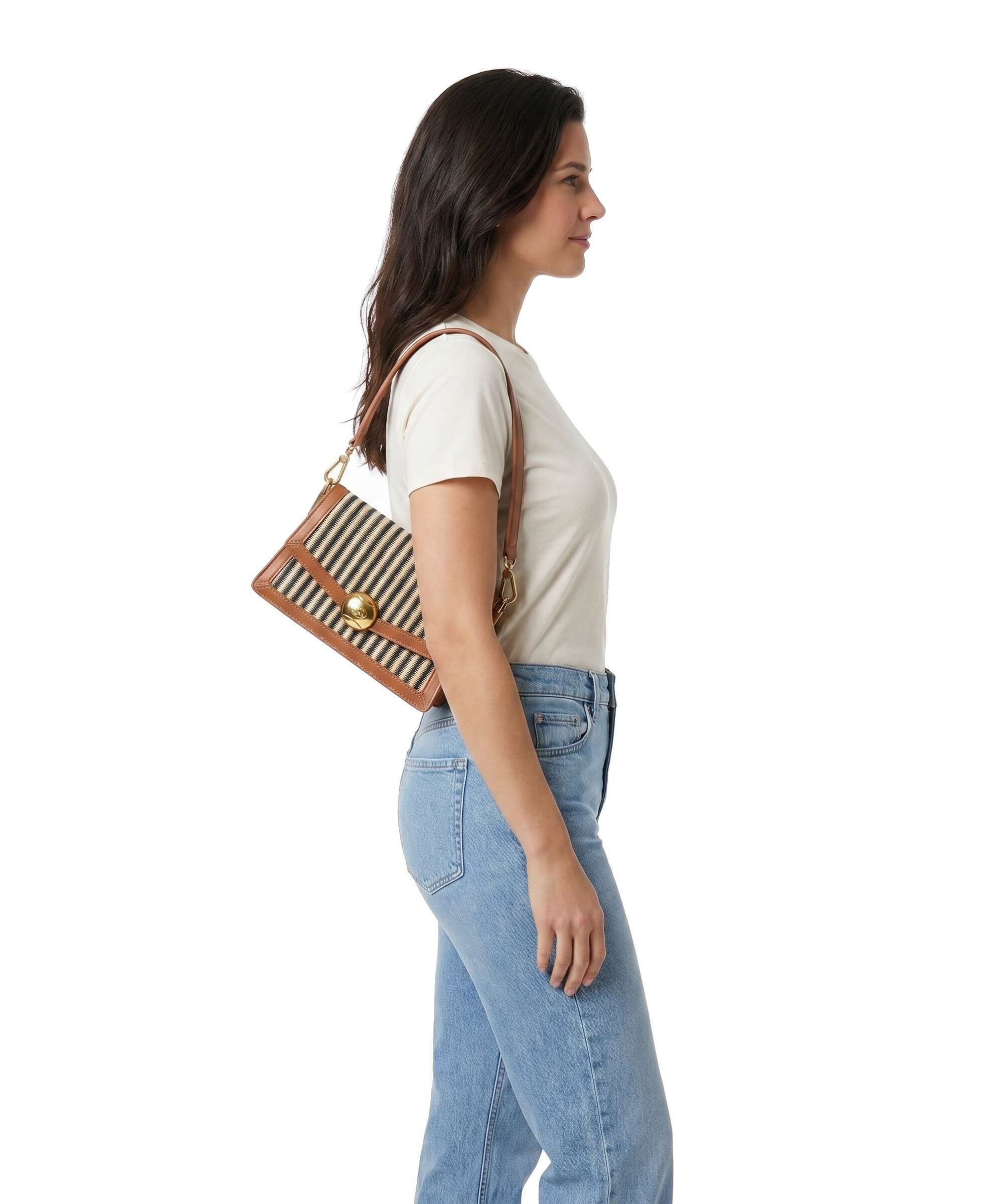 Lacoste Summer Pack Shoulder bag natural/noir/tan