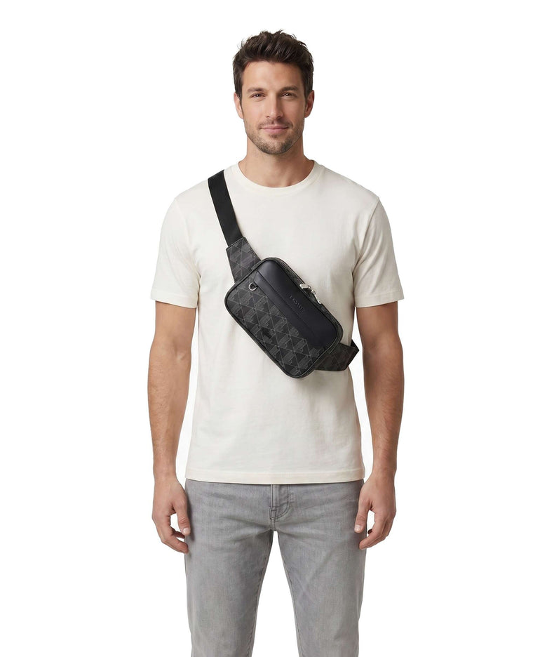 Lacoste The Blend Belt bag allover monogram/noir/gris