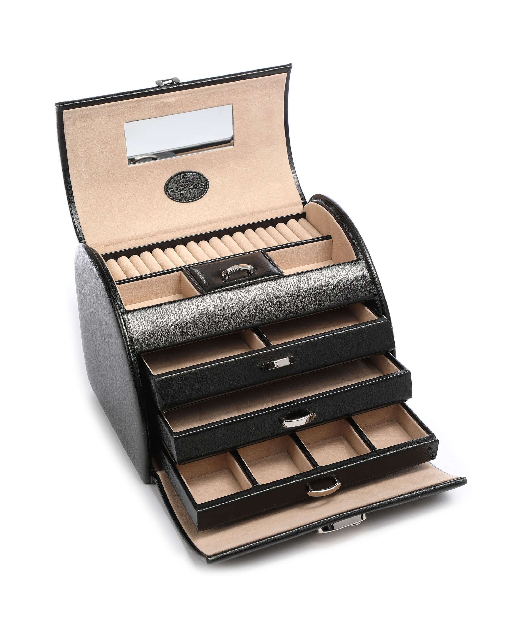 Windrose Merino Jewelry box schwarz
