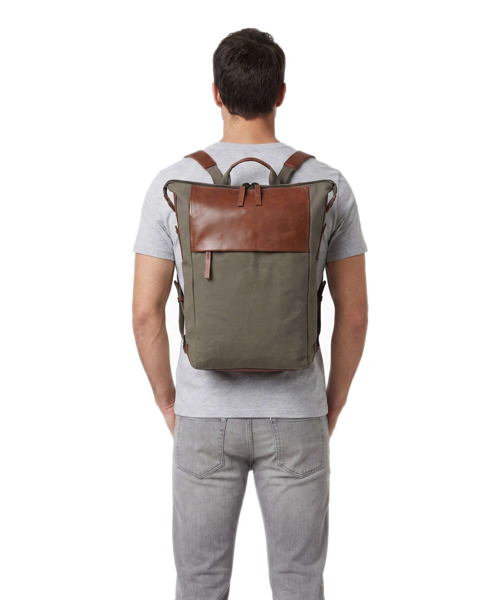 Harold's Wax Backpack khaki/braun
