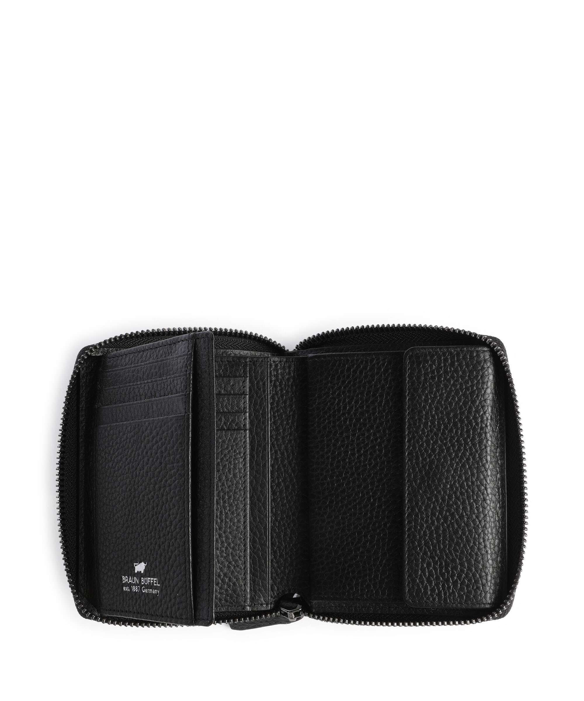 Braun Büffel Theo Wallet schwarz