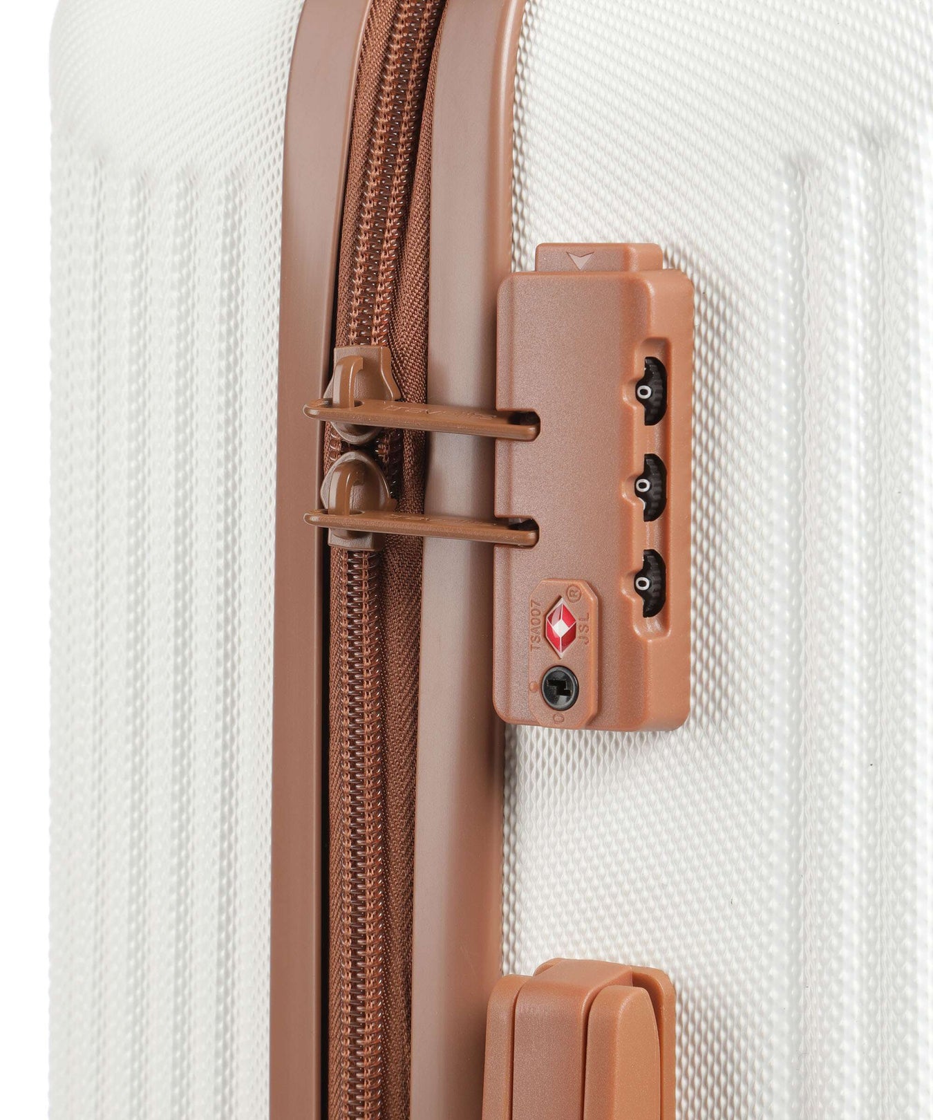 Travelite Bali Suitcase set (4 wheels) weiss/cognac