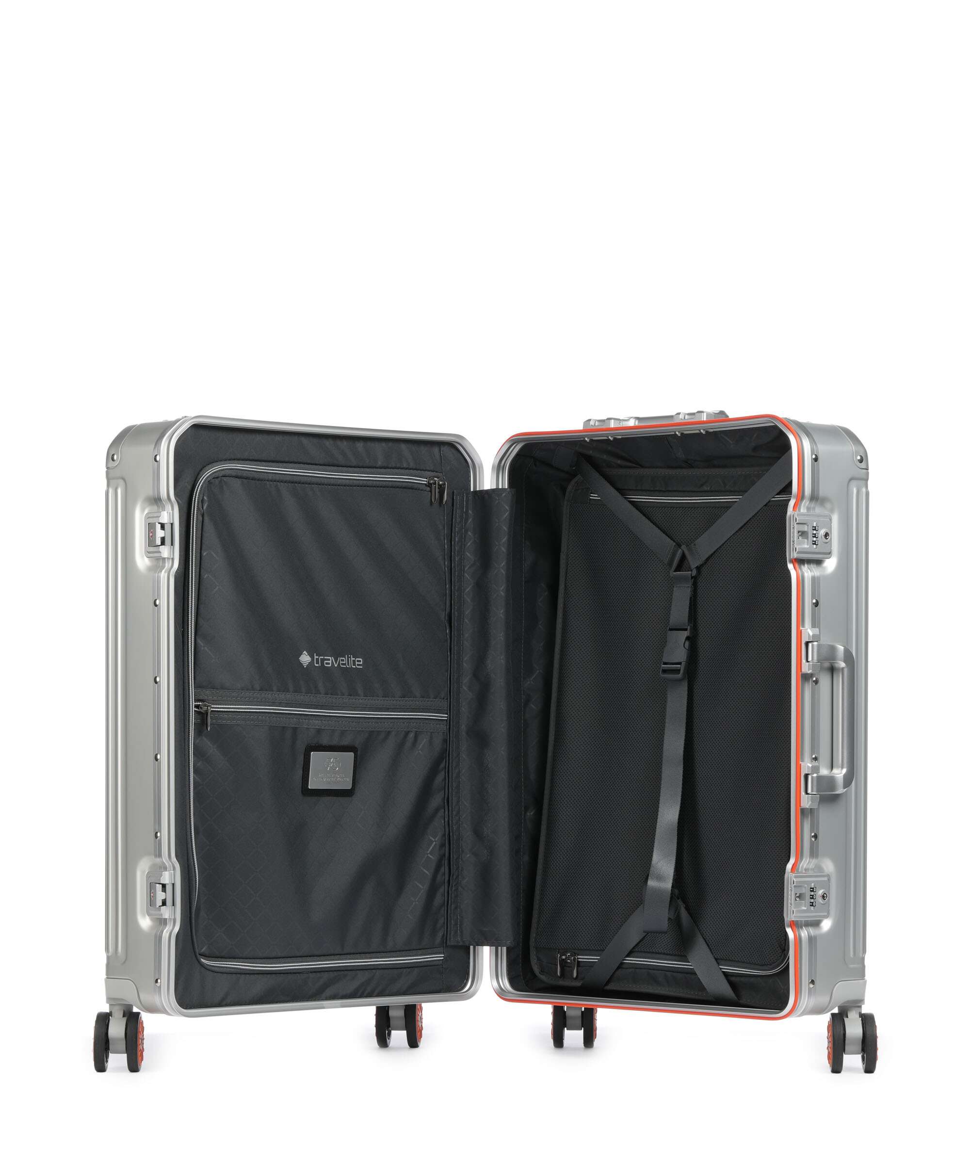 Travelite Next Spinner (4 wheels) silber orange