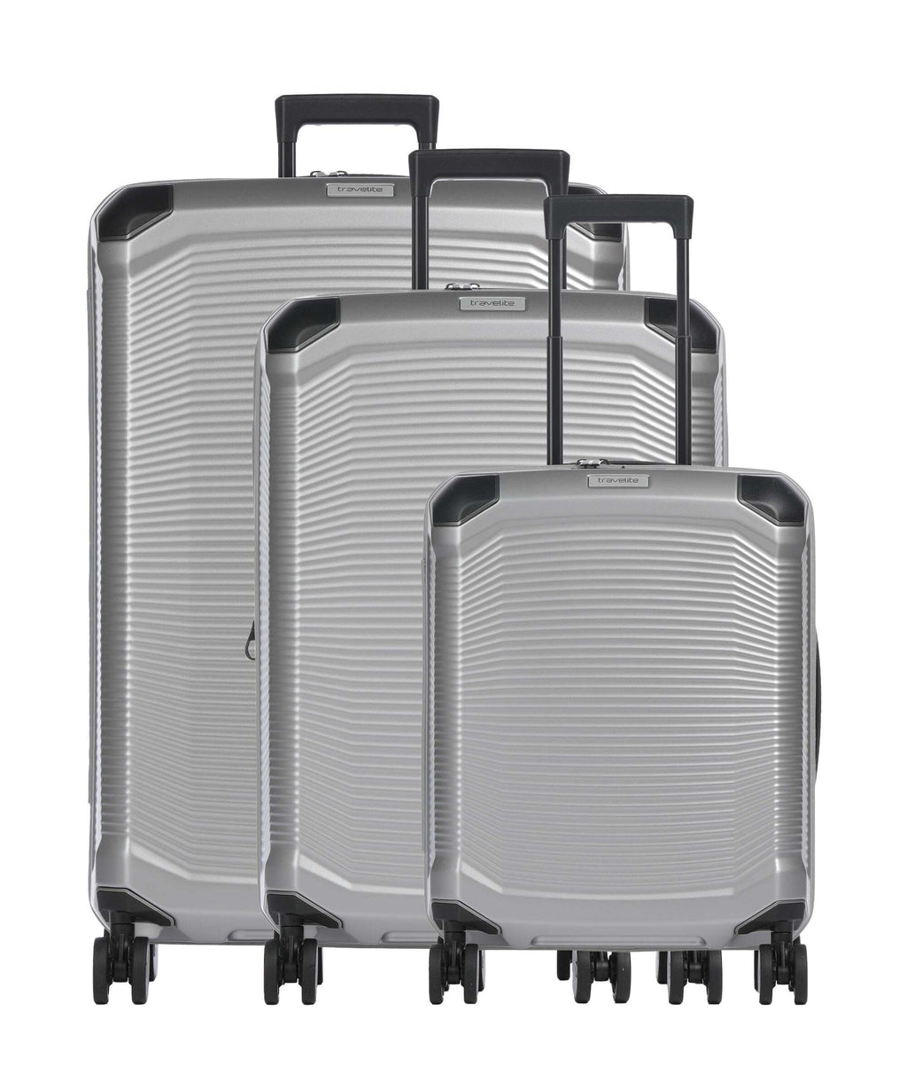 Travelite Millenium Suitcase set (4 wheels) silver