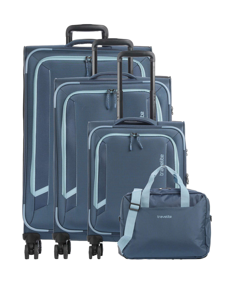 Travelite Corsiica Suitcase set (4 wheels) blue