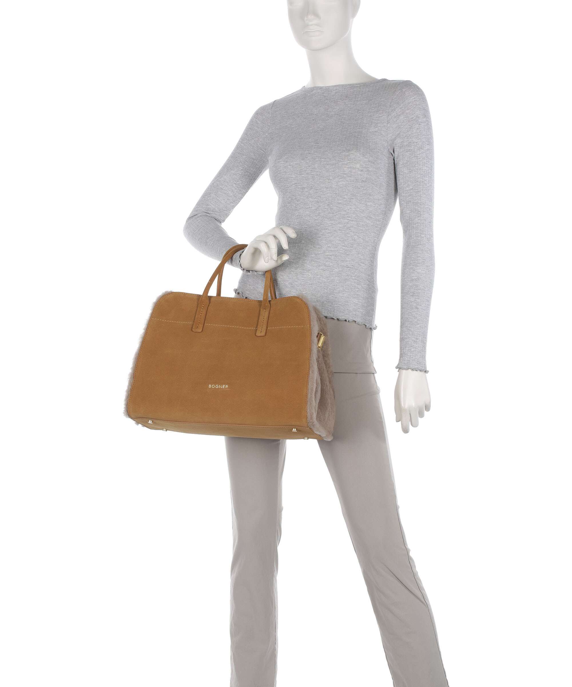 Bogner Banff Frisé Handbag light brown