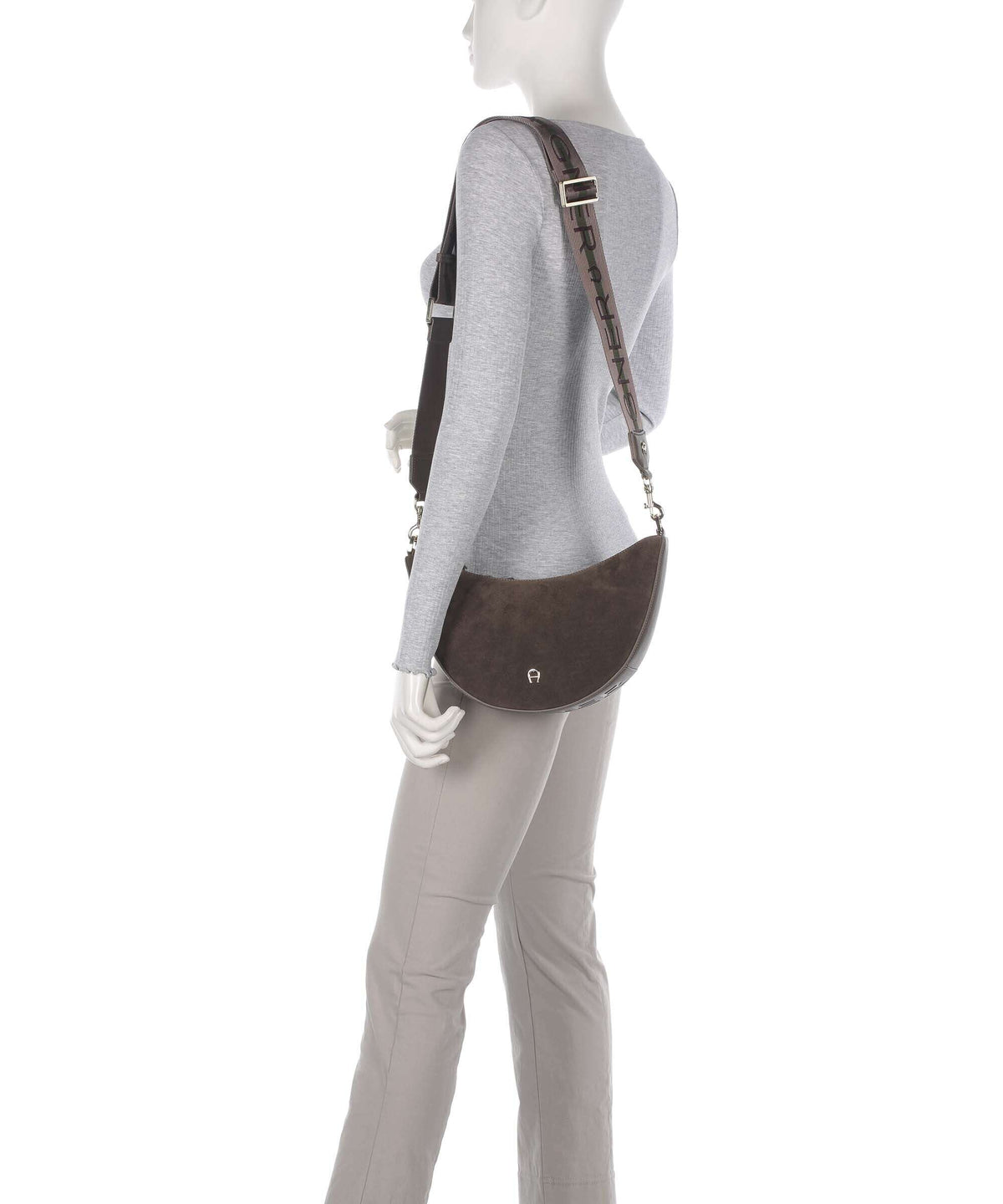 Aigner Zita S Crossbody bag coal brown