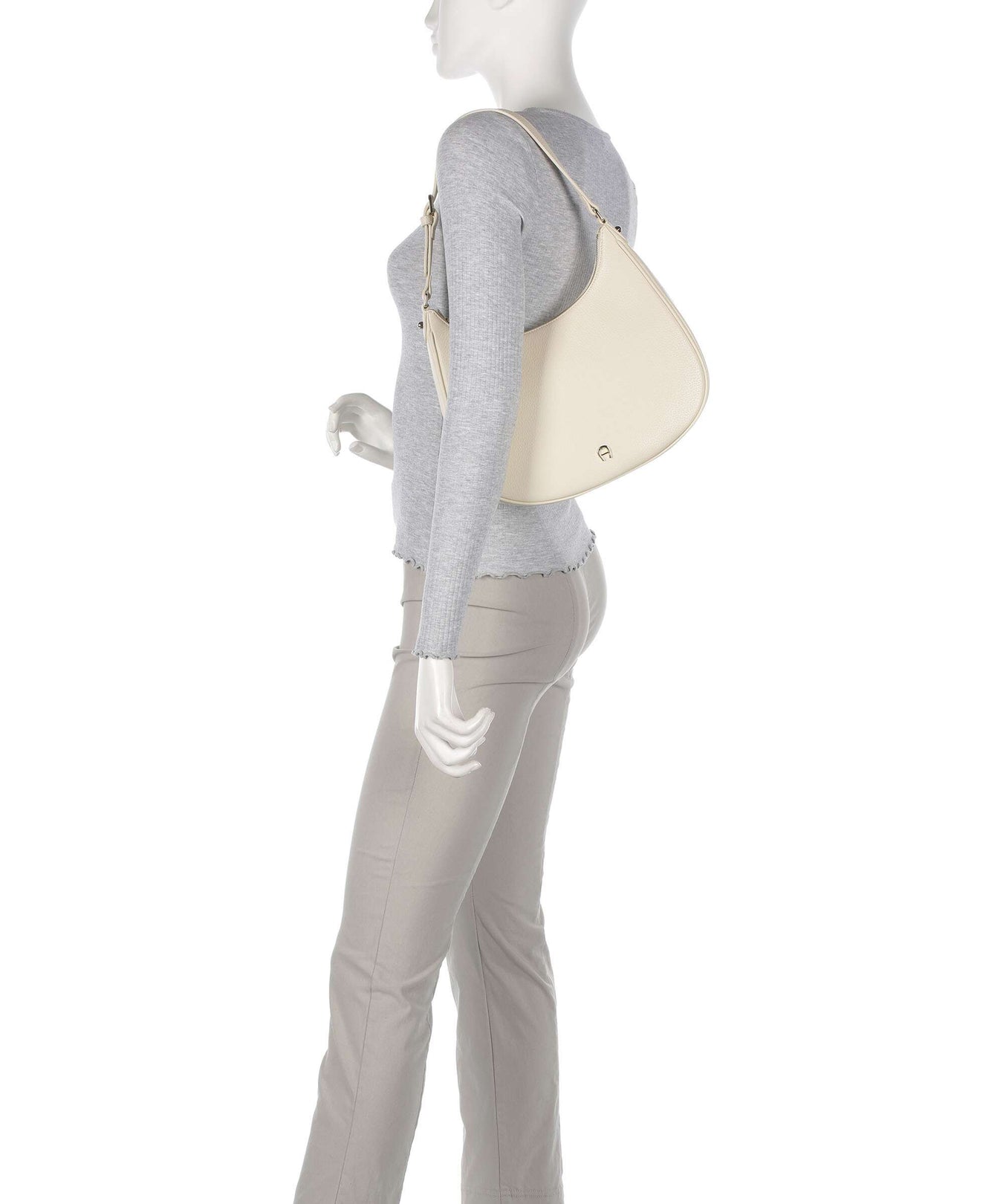 Aigner Diadora M Hobo bag macadamia white