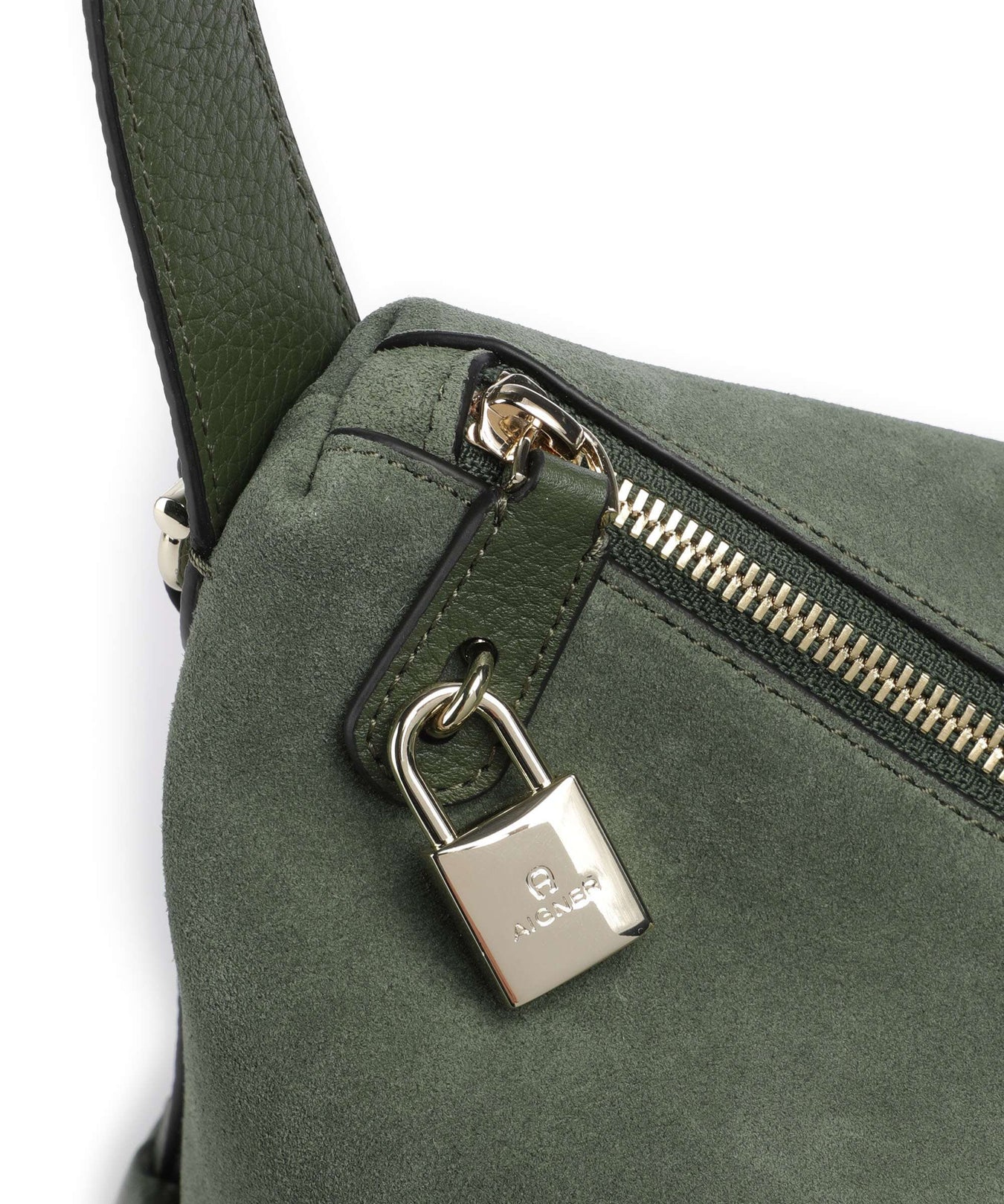 Aigner Delia M Hobo bag dark olive