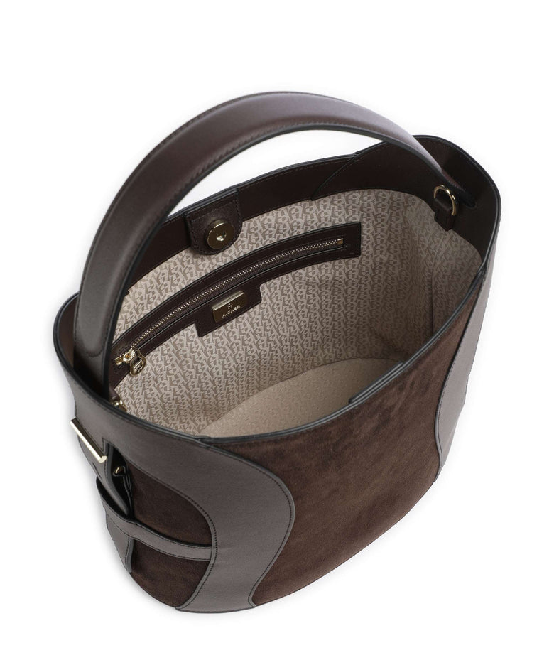 Aigner Deborah M Hobo bag soil brown