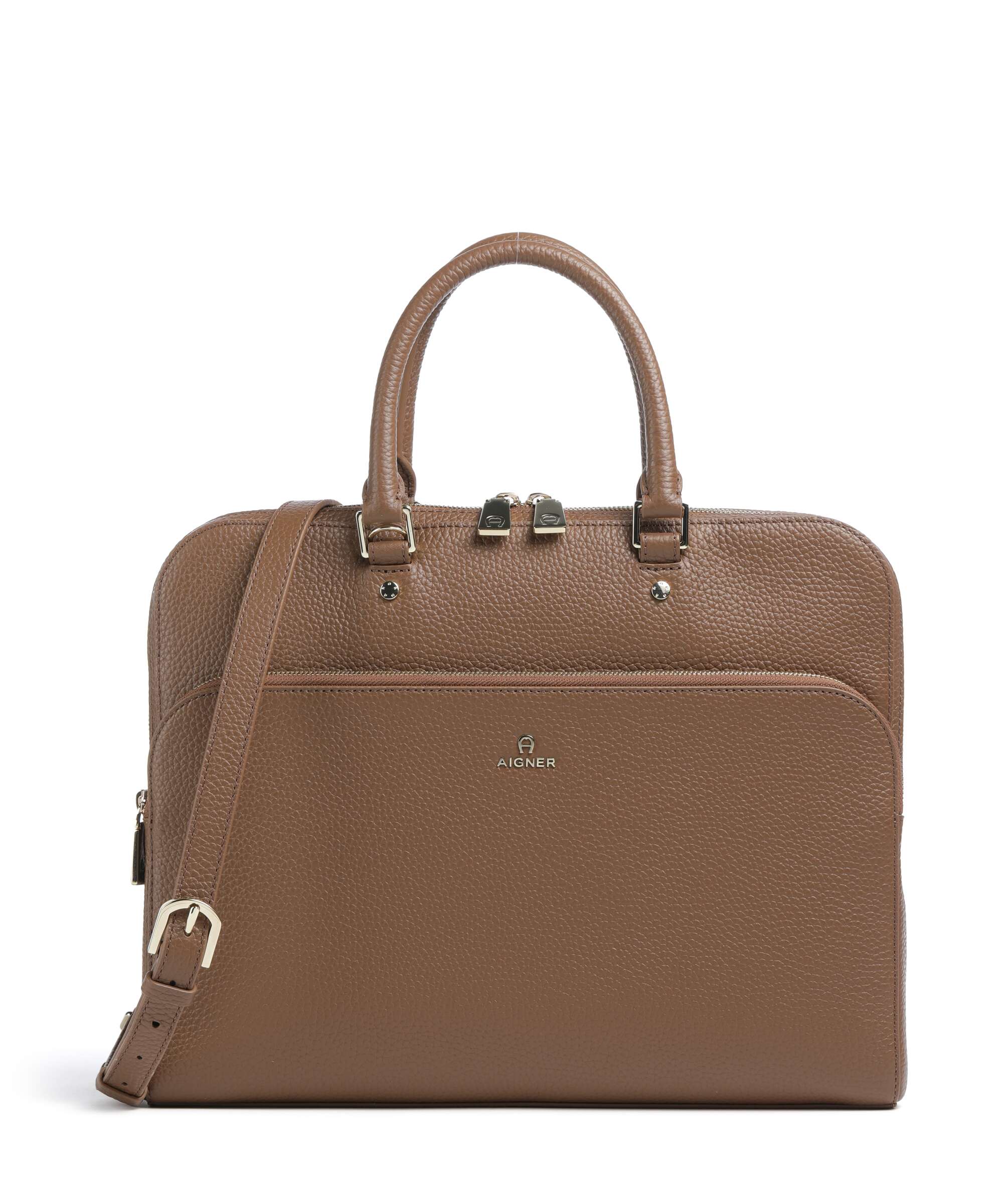 Aigner Ivy L Briefcase saddle brown